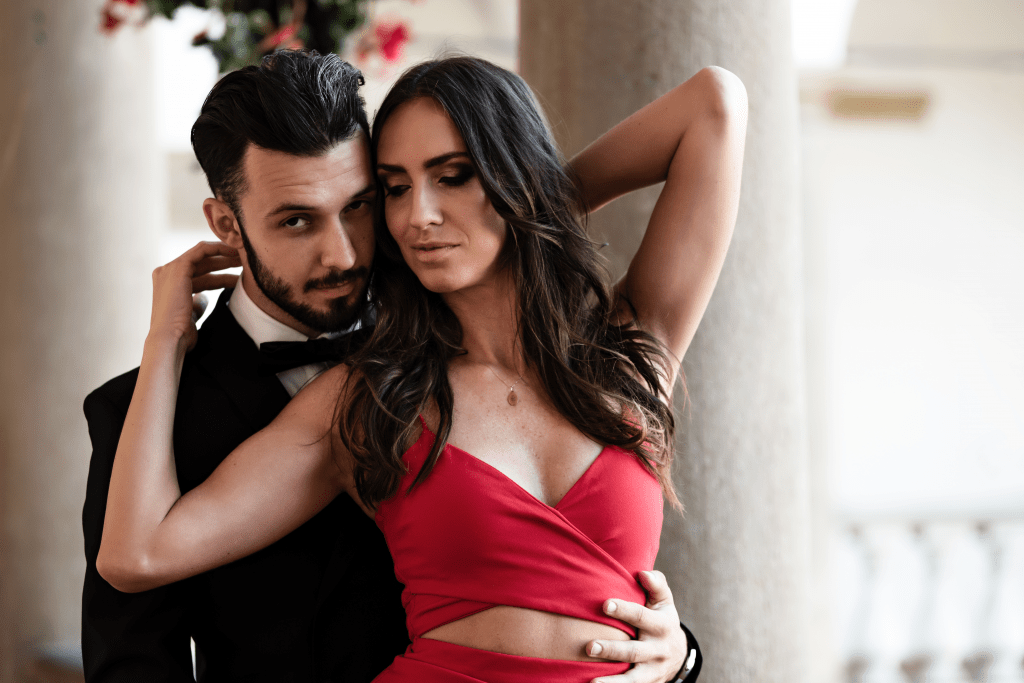 Restylane Kysse Dermal Filler an image of a couple- Vedas Medical Spa & Wellness Center