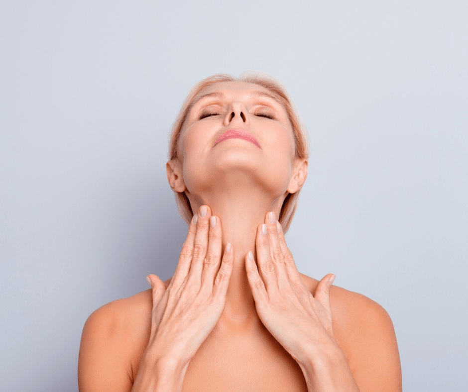 Sagging neck skin can be treated