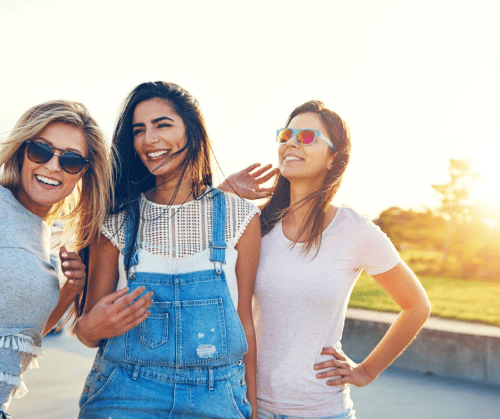 Three friends together Mothers Day at Vedas Medical Spa & Wellness Center