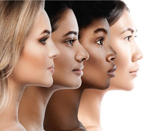 Image of four beautiful women with varying skin tones- Vedas Medical Spa & Wellness Center