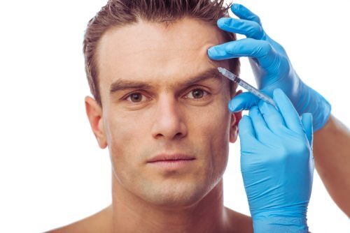 Handsome man having botox- Vedas Medical Spa & Wellness Center